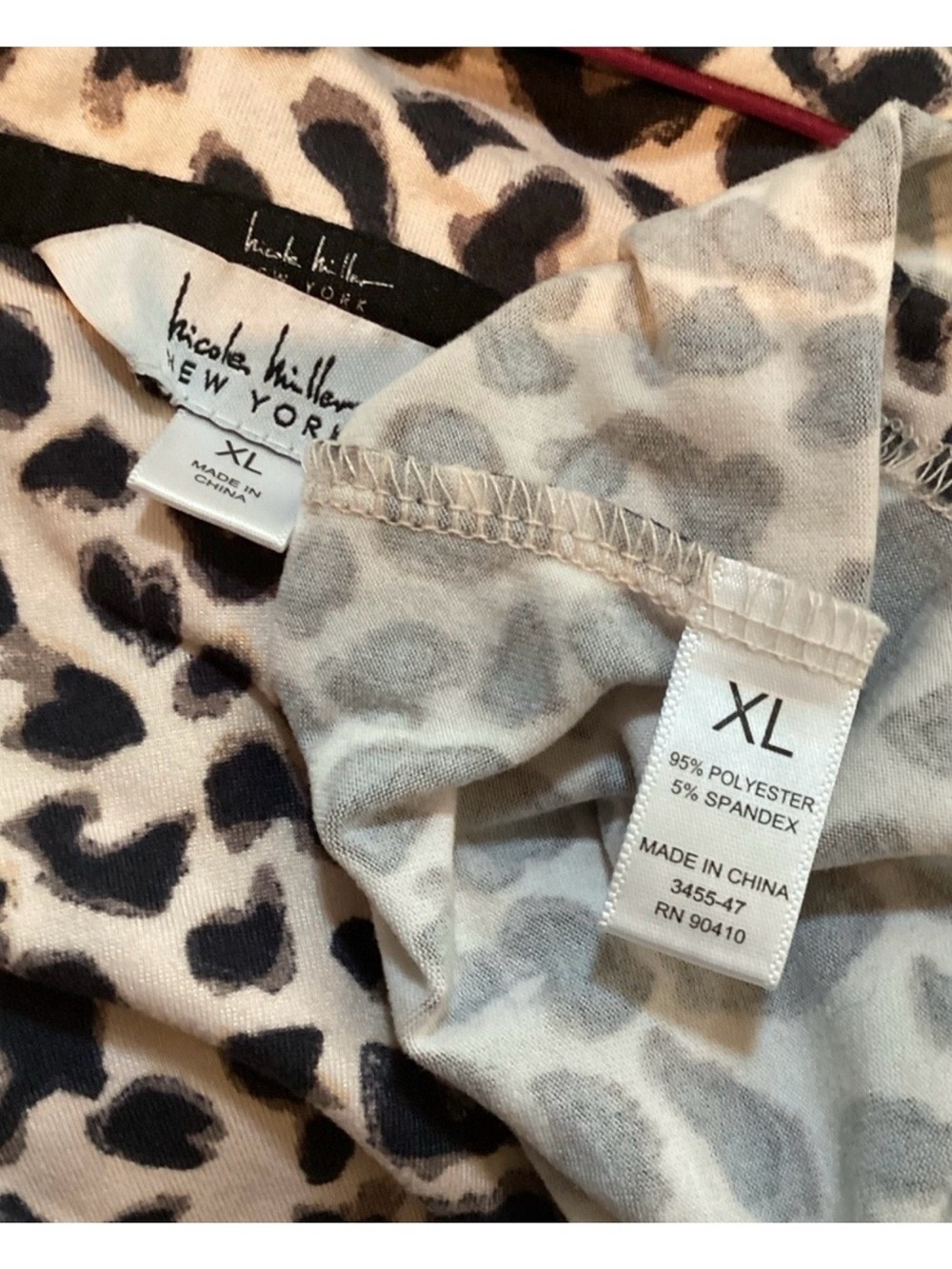 Nicole Miller New York Leopard Print Sleep Shirt Nightgown XL - Picture 5 of 16